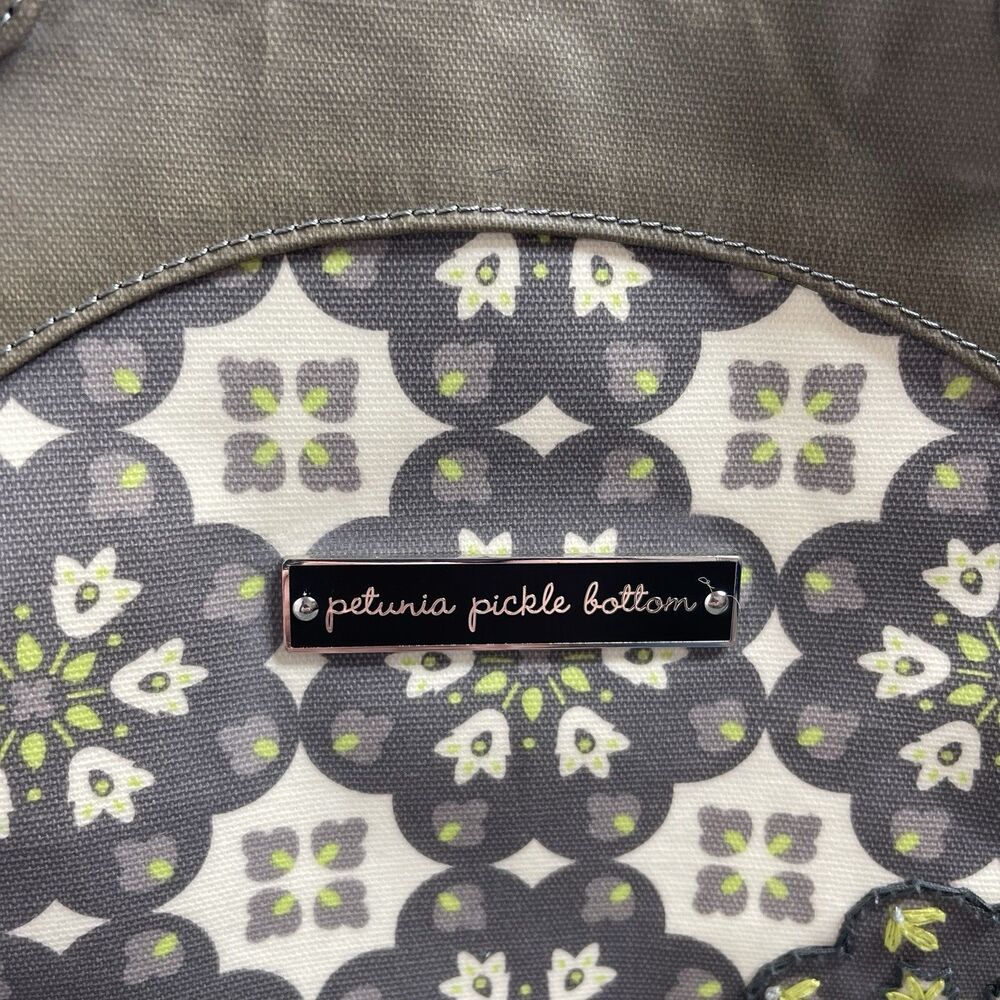 Petunia Pickle Bottom Sashay Satchel Backpack Coated Canvas Misted Marseille - Picture 4 of 16